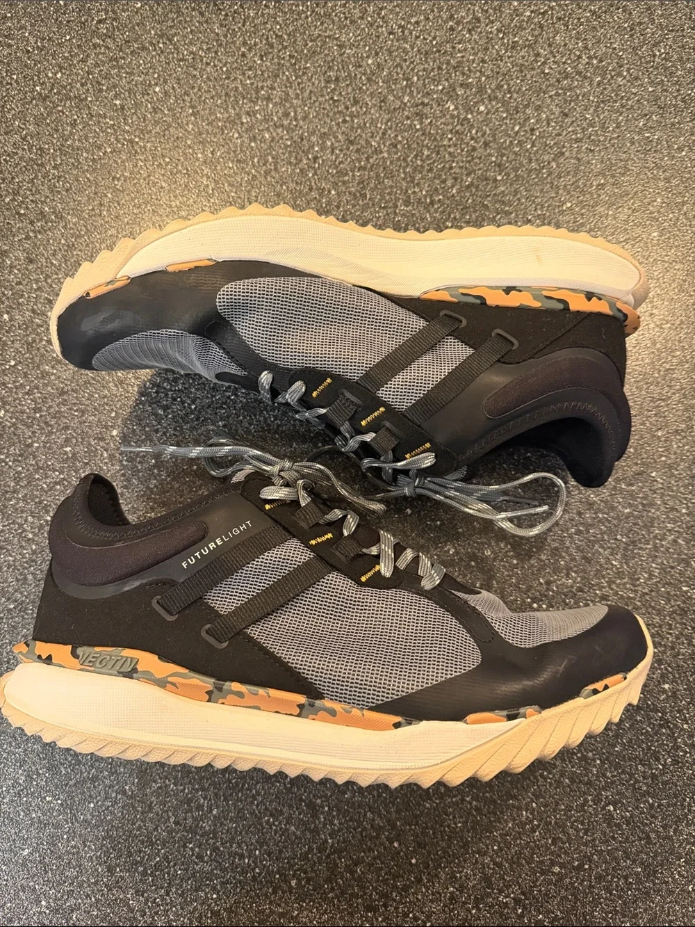 The North Face Men's Grey and Black Vectiv Trail Running Shoes - size 11.5